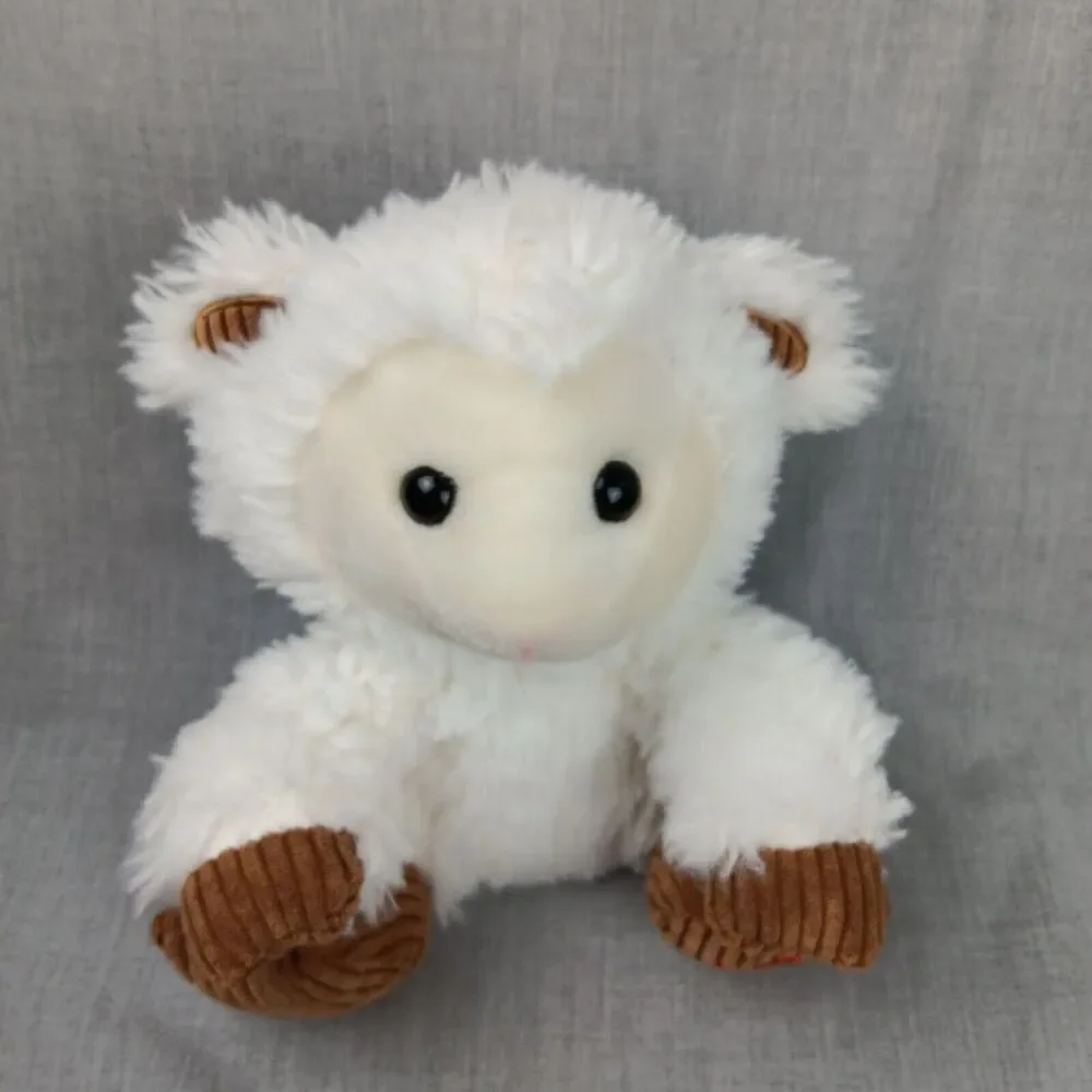 Fiesta Sitting Lamb  Plush Scruffy Jesus Loves Me on Foot Soft Stuffed Animal